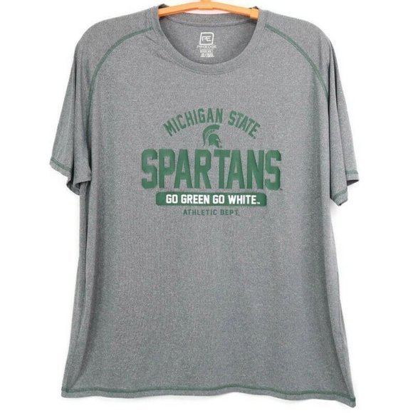 Michigan State Spartans Proedge T-Shirt Shirt Grey Polyester 2XL XXL - Picture 1 of 10